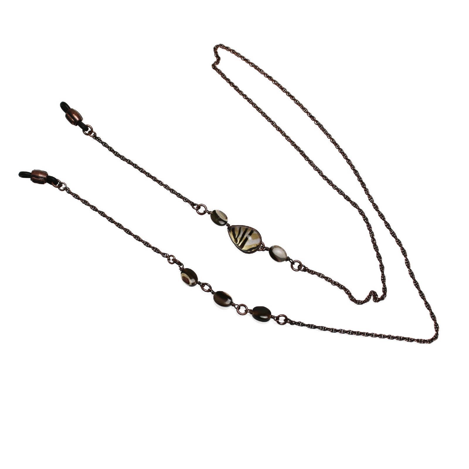 Eyeglass Chain Shell Simple Brown TAMARUSAN