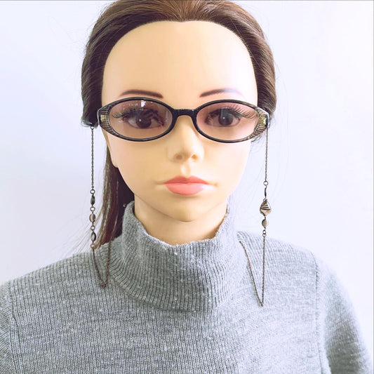 Eyeglass Chain Shell Simple Brown TAMARUSAN