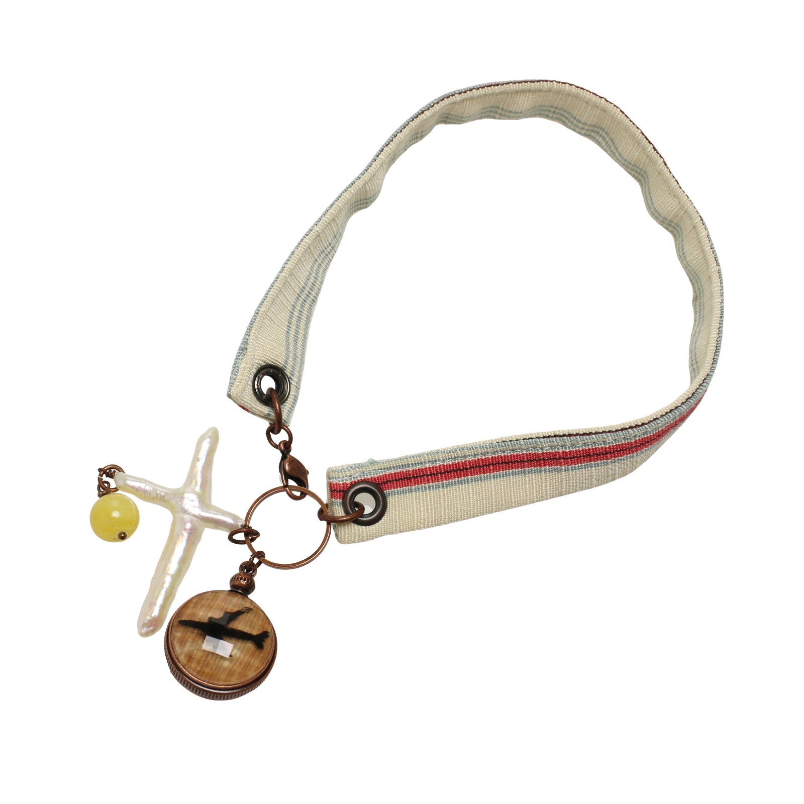 Bag Charm Dragonfly Airplane Freshwater Pearl TAMARUSAN