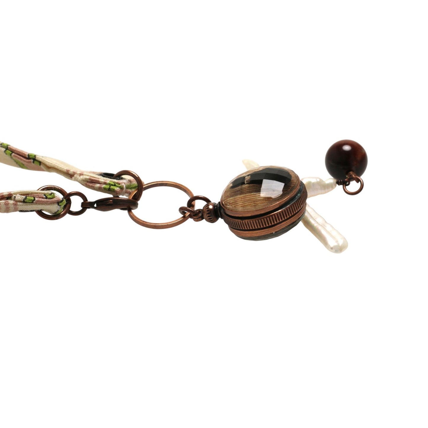 Bag Charm Dragonfly Airplane Freshwater Pearl TAMARUSAN