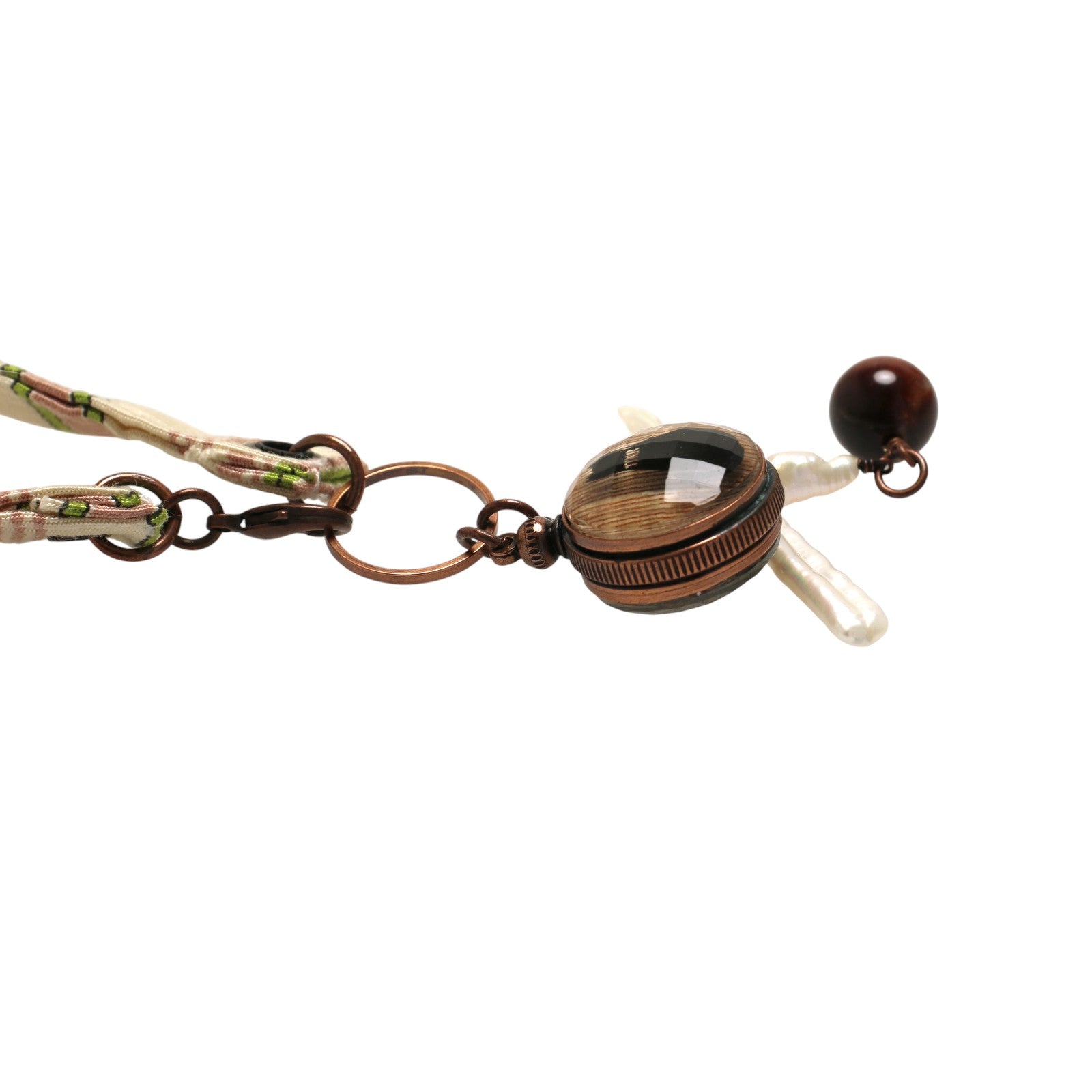 Bag Charm Dragonfly Airplane Freshwater Pearl TAMARUSAN