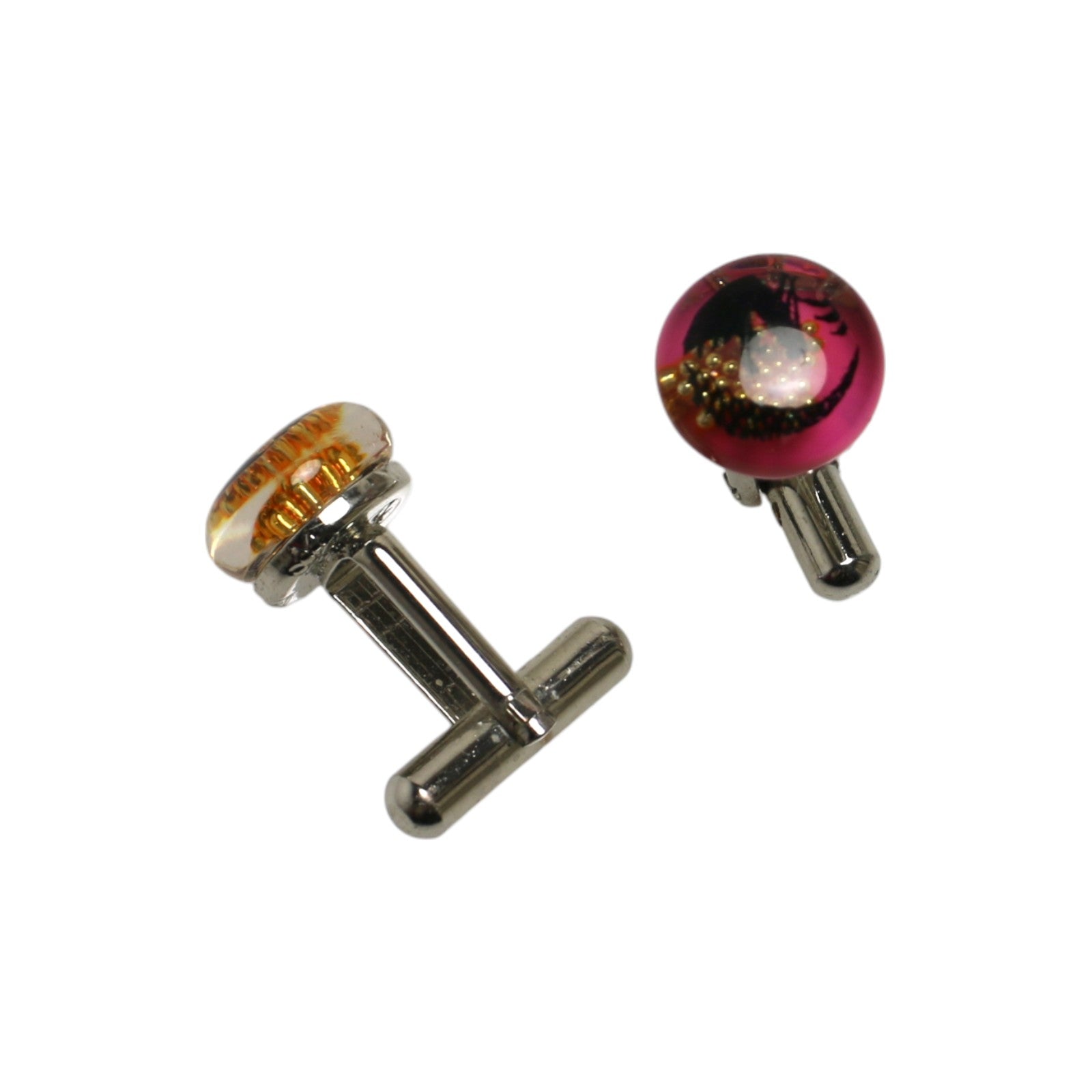 Cufflinks Dragon Pink Rhodium TAMARUSAN