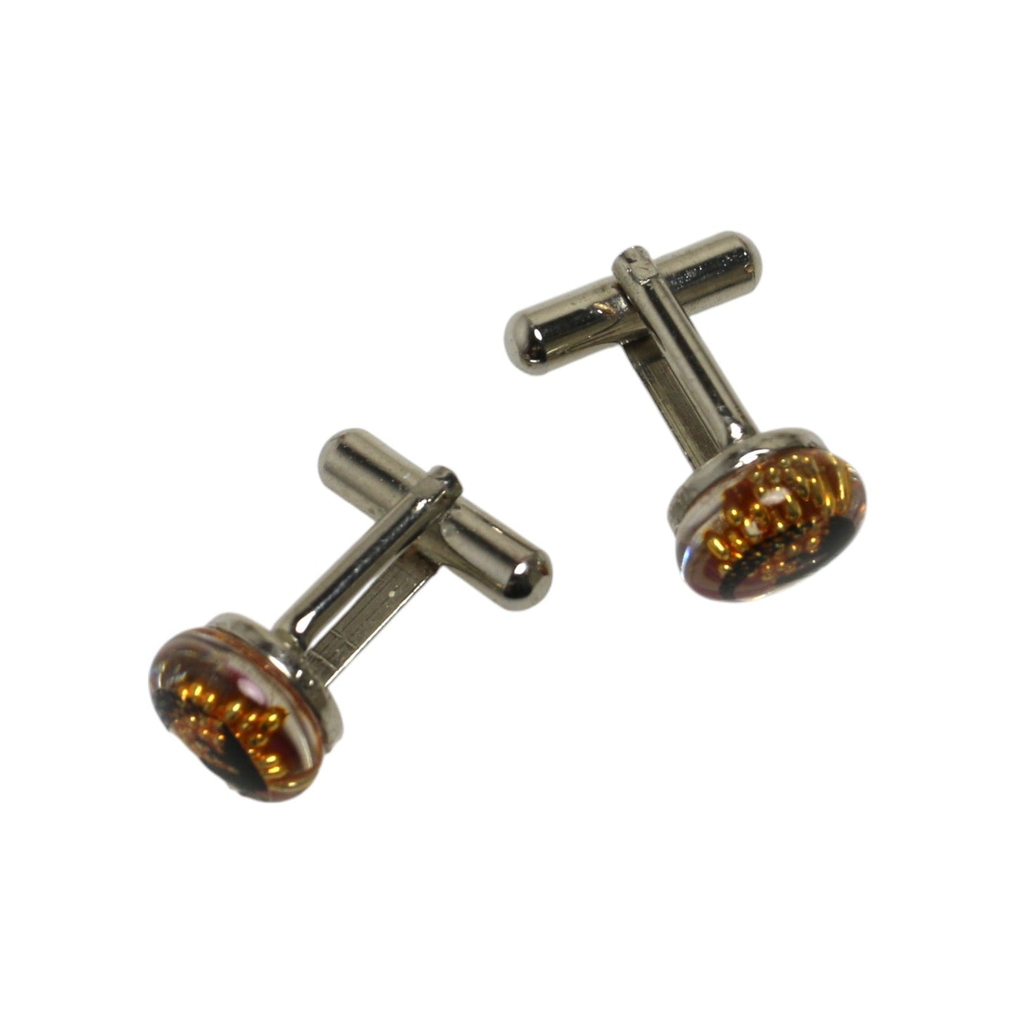 Cufflinks Dragon Pink Rhodium TAMARUSAN