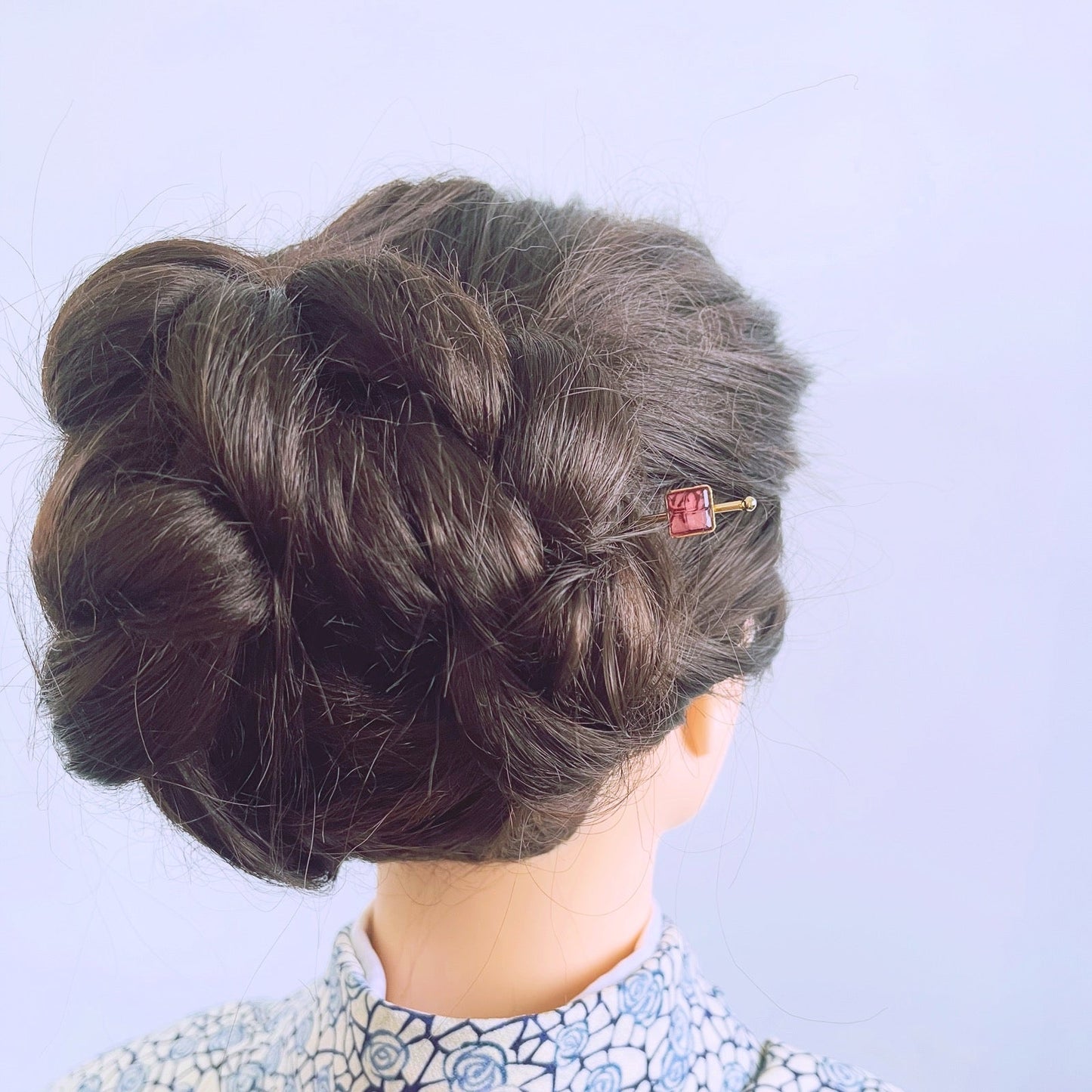 Short Hairpin Gold Pink Square TAMARUSAN