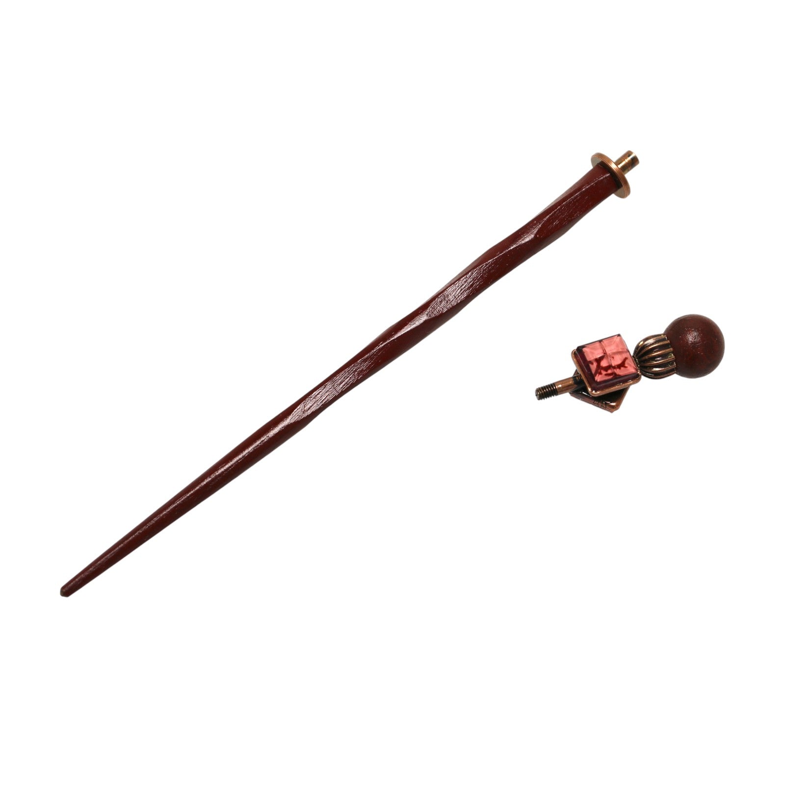 Changeable Hair Stick Pink Red Coral Wooden TAMARUSAN