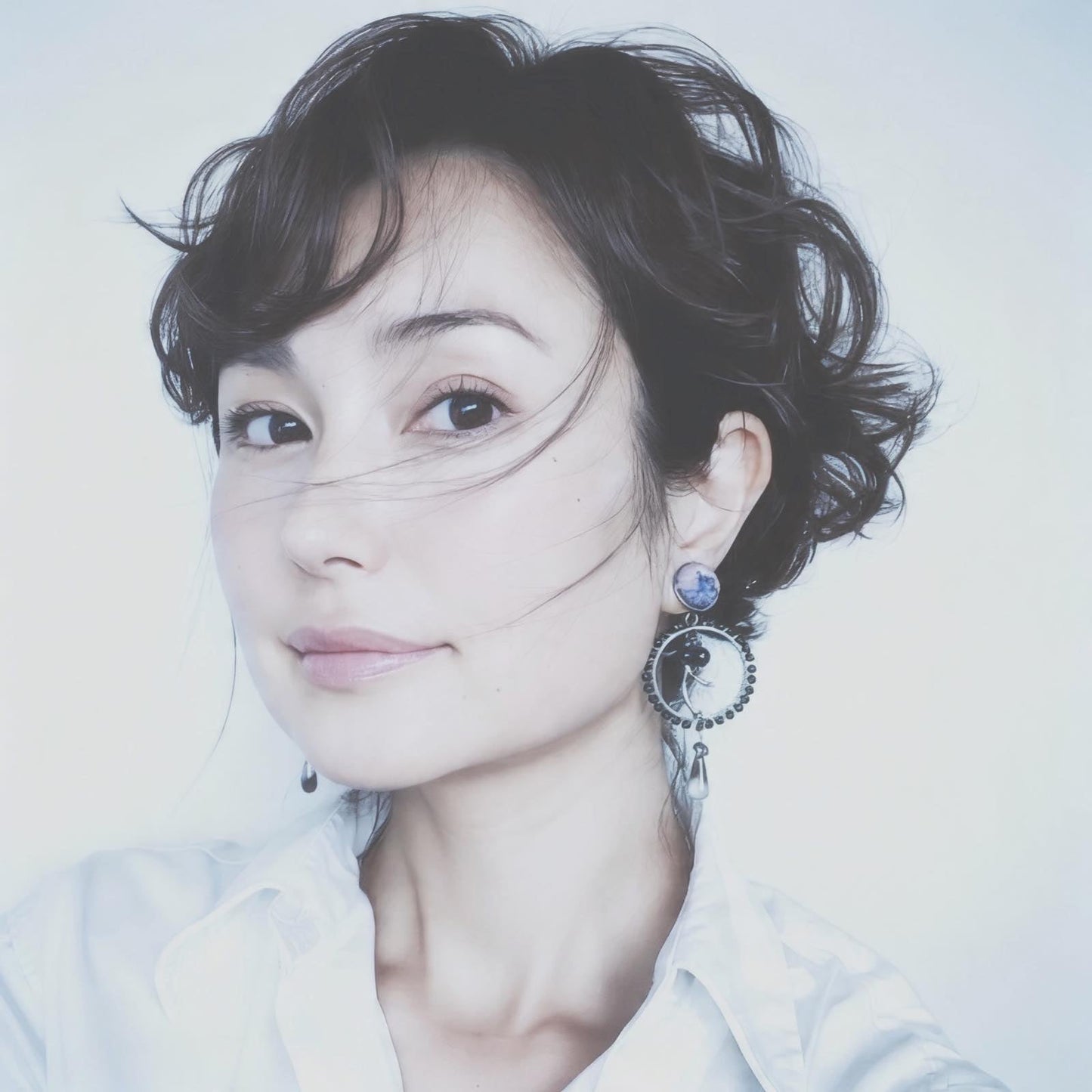 Hoop Earrings Purple Lapis Lazuli TAMARUSAN