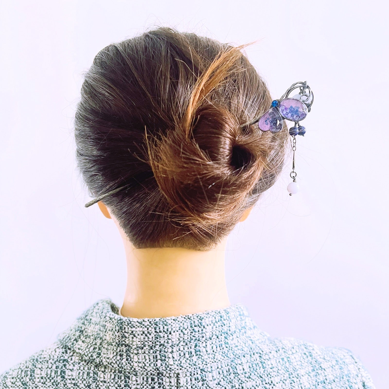 One Stick Hairpin Butterfly Purple TAMARUSAN