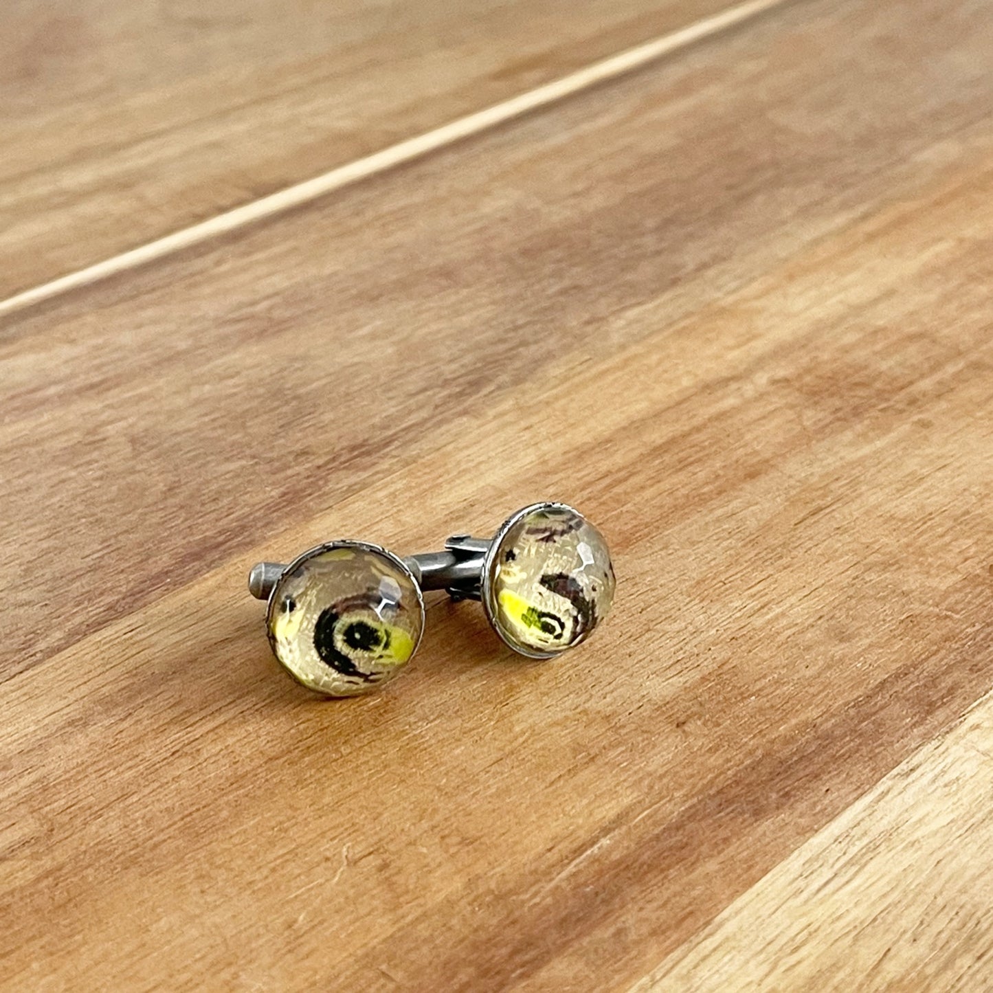 Cuff Links Gray Pattern