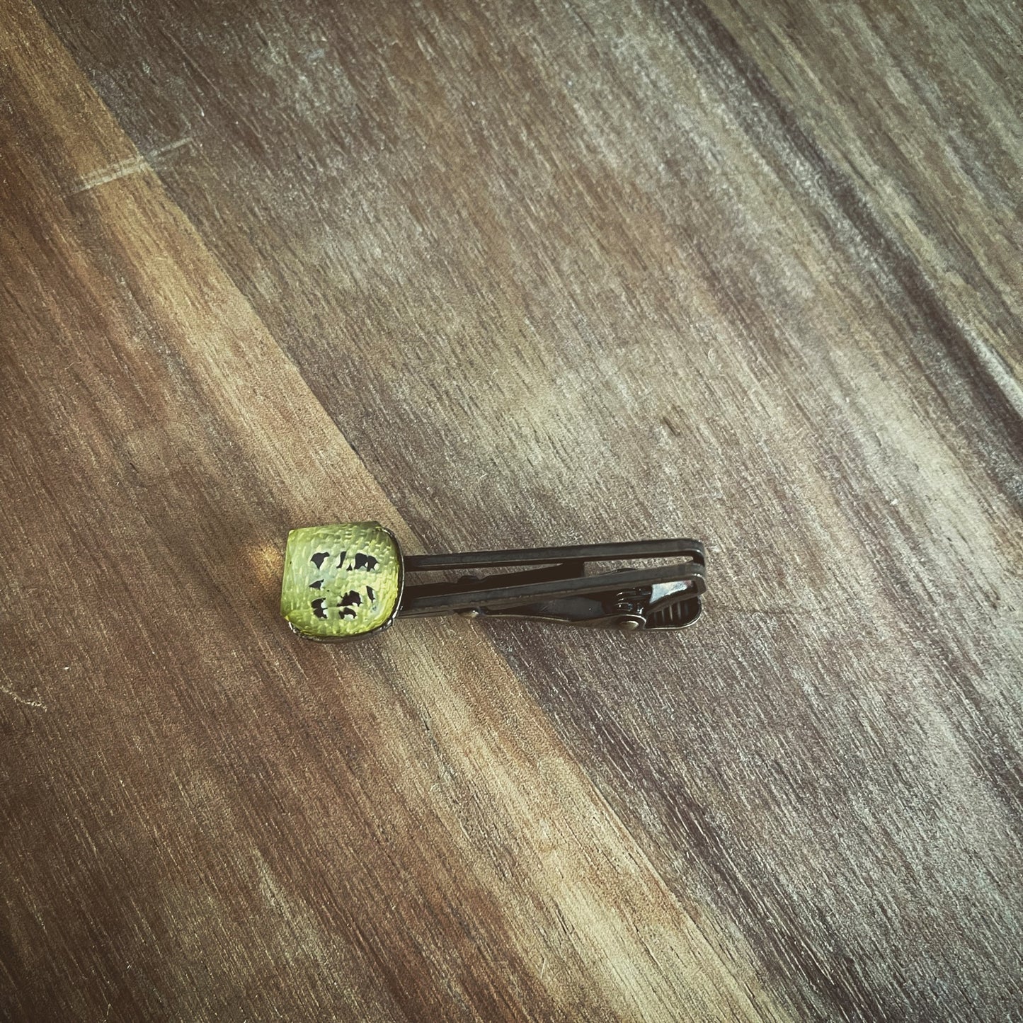 Tie Clip Blue Gray Square TAMARUSAN