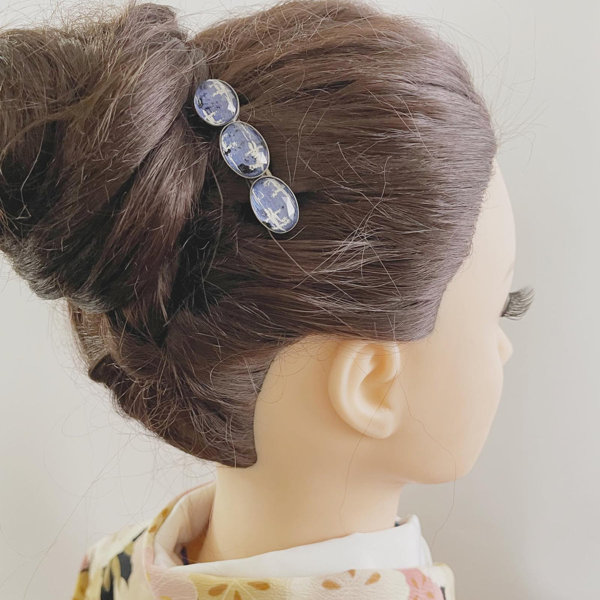 Small Barrette Light Blue Gecko TAMARUSAN