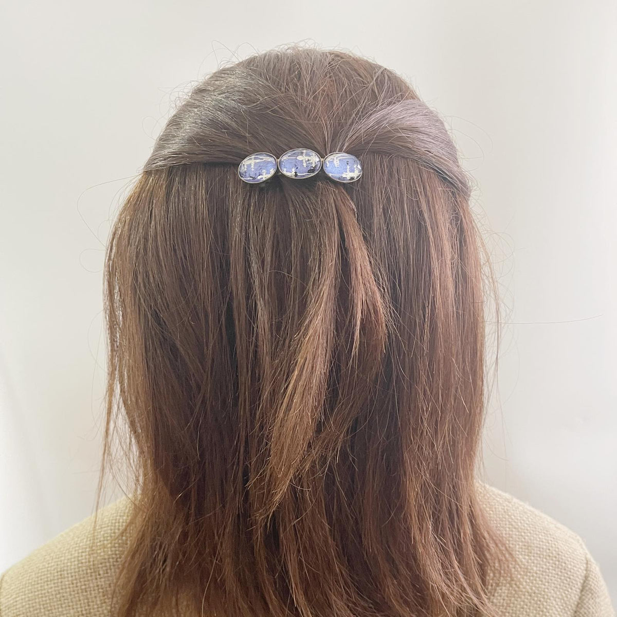 Small Barrette Light Blue Gecko TAMARUSAN