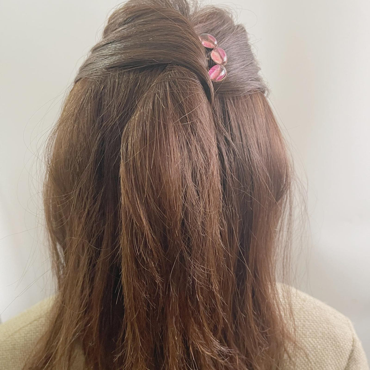 Comb Pink Oval Firefly Pattern TAMARUSAN