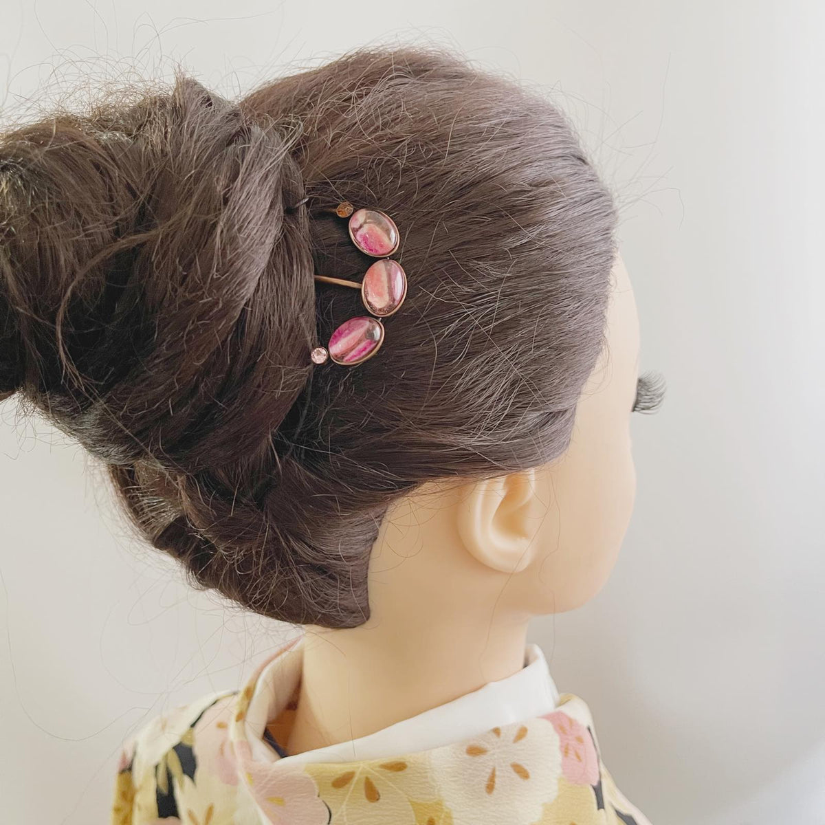 Comb Pink Oval Firefly Pattern TAMARUSAN