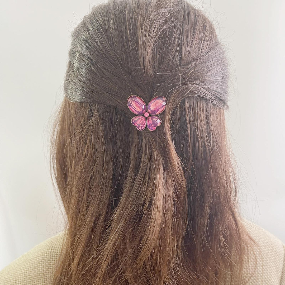 Butterfly Snap Clip Pink TAMARUSAN