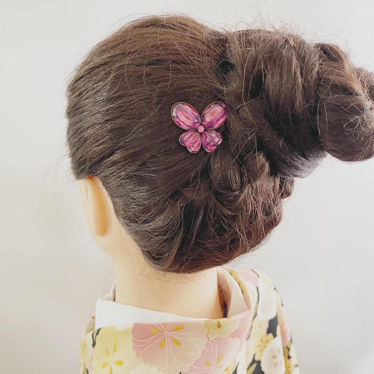 Butterfly Snap Clip Pink TAMARUSAN