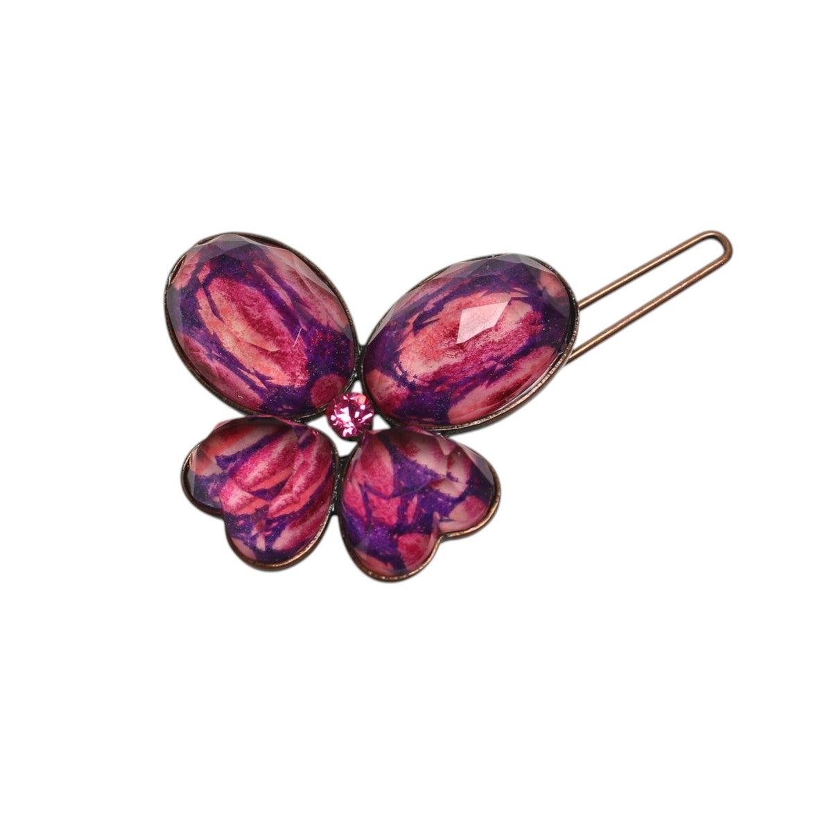 Snap Clip Pink Heart Rhinestone TAMARUSAN