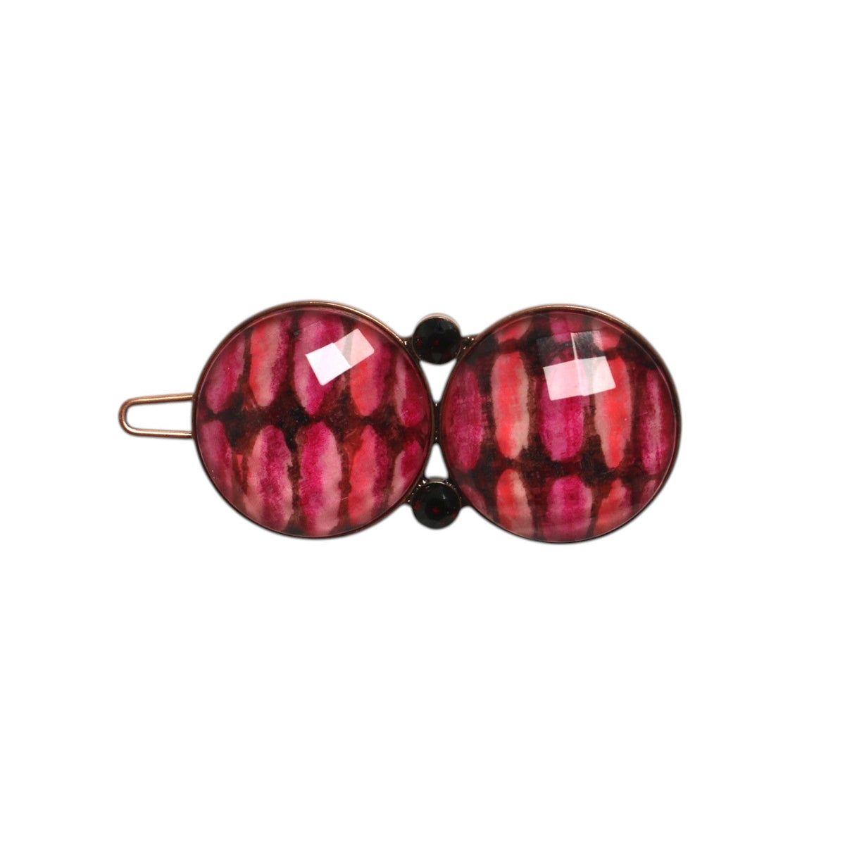Snap Clip Pink Round Firefly Pattern TAMARUSAN