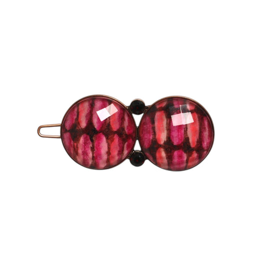 Snap Clip Pink Round Firefly Pattern TAMARUSAN