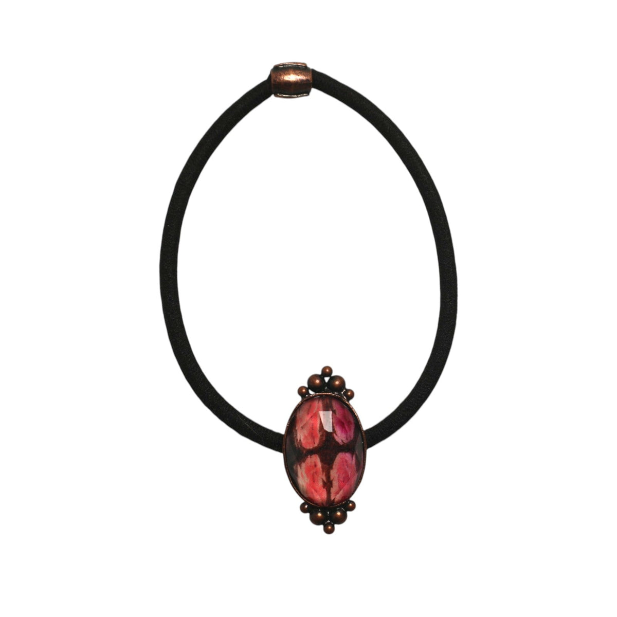 Hair Tie Pink Oval Antique Style TAMARUSAN