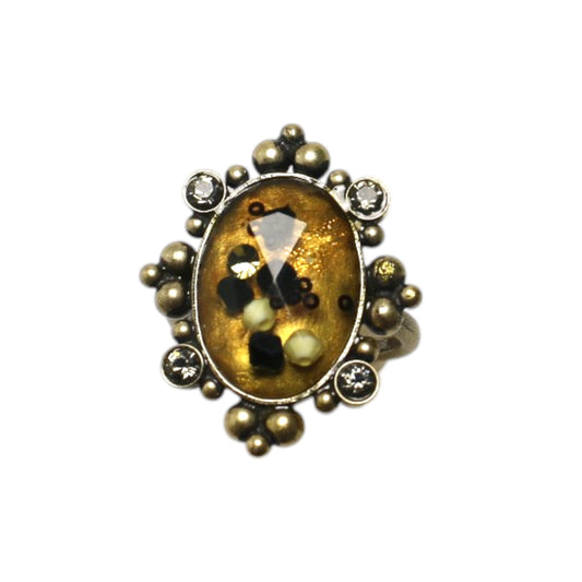 Ring Beige Rhinestone TAMARUSAN