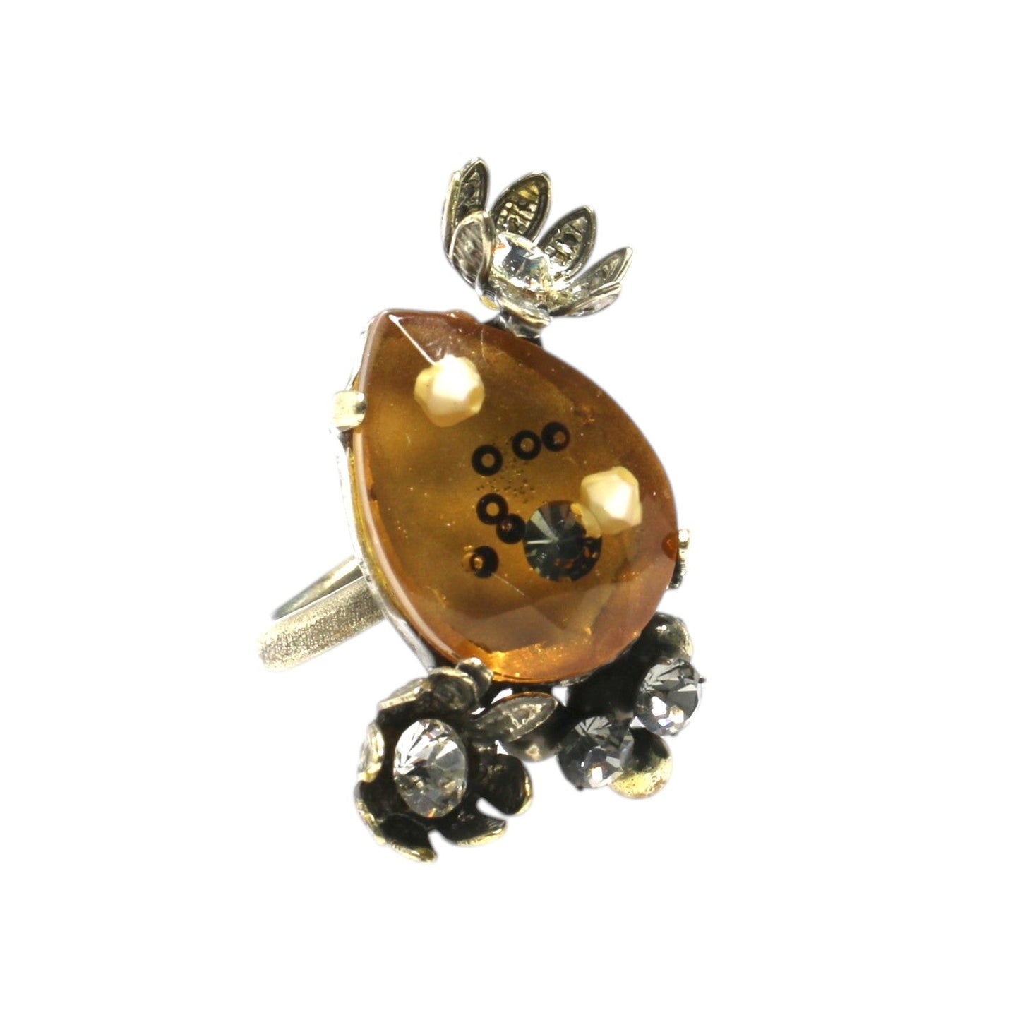 Ring Beige Gomashio Antique Style TAMARUSAN