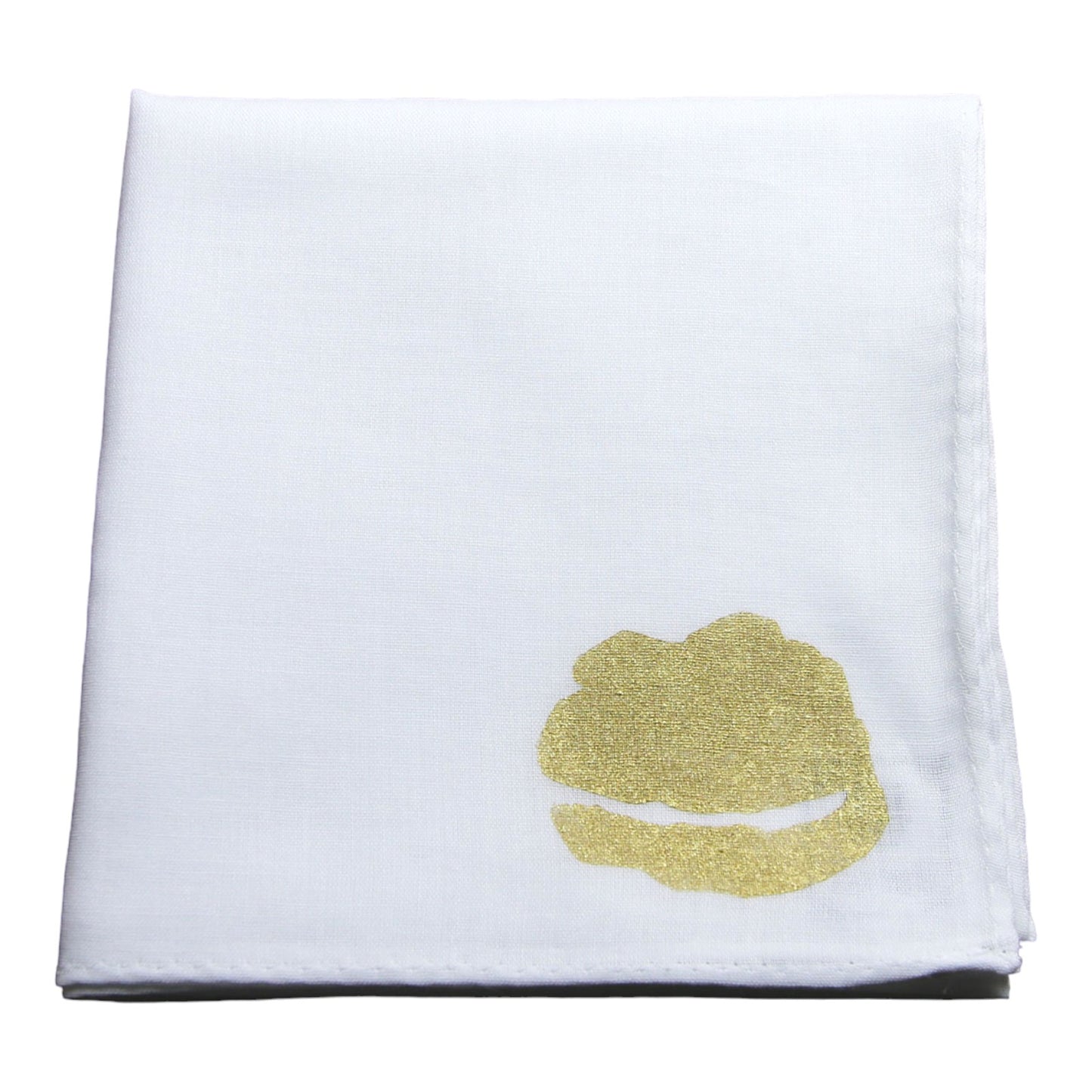 Pañuelo Crema Puff Estampado Mano Blanco