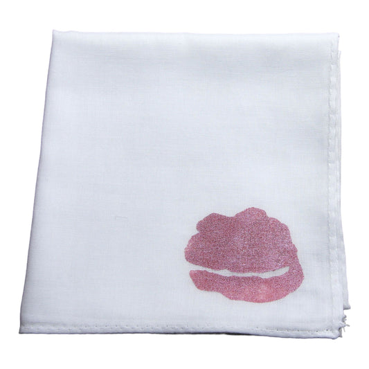 Pañuelo Crema Puff Estampado Mano Blanco