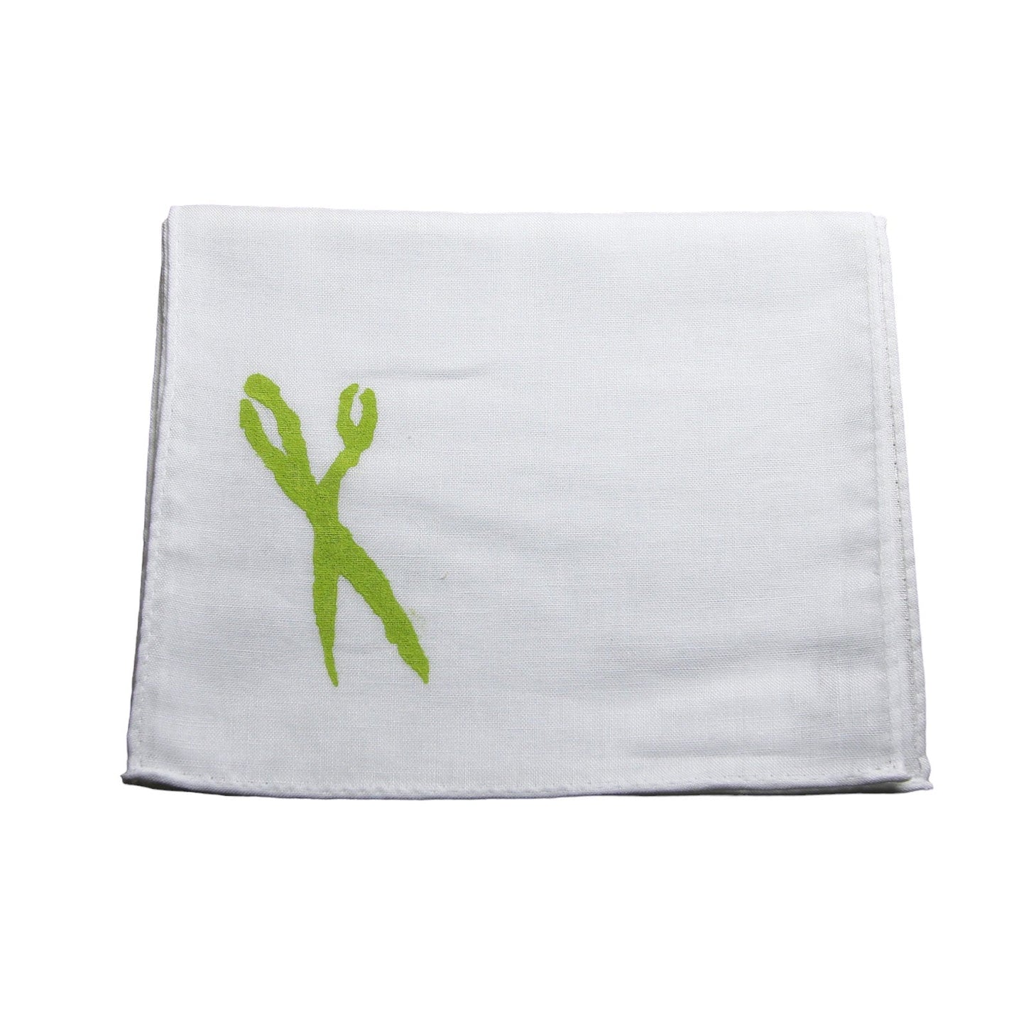 Handkerchief Scissors Hand Print White TAMARUSAN