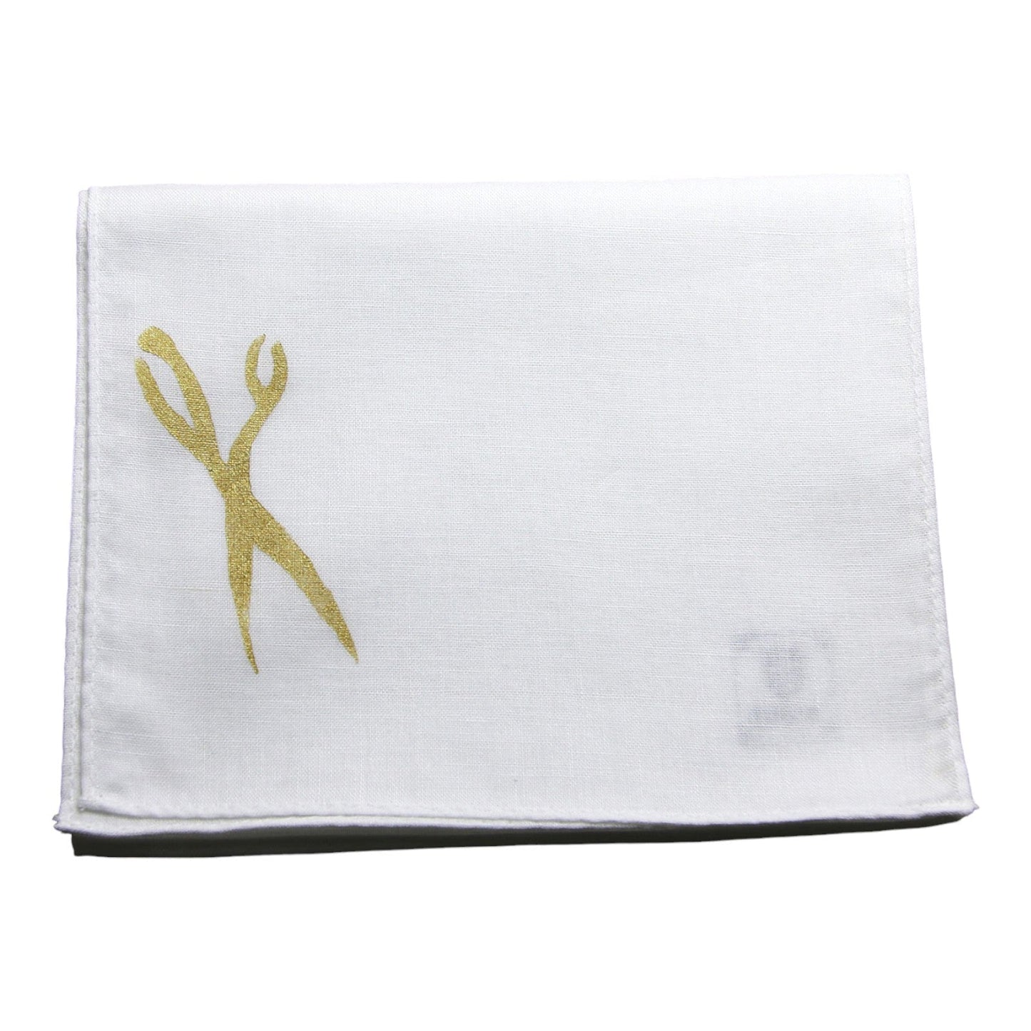 Handkerchief Scissors Hand Print White TAMARUSAN