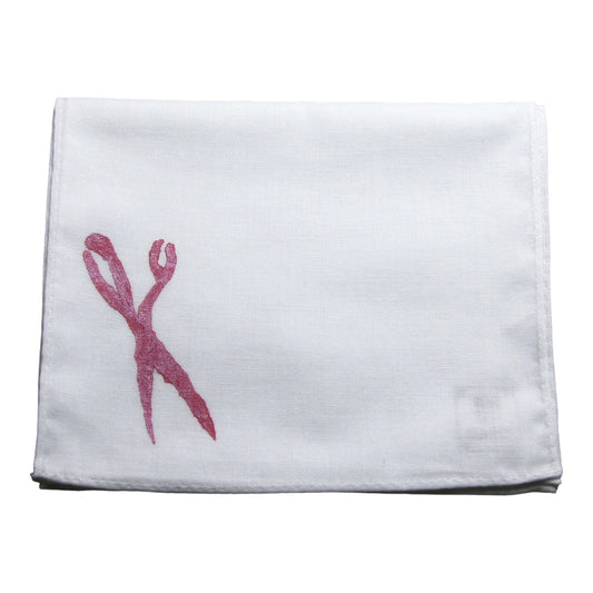 Handkerchief Scissors Hand Print White TAMARUSAN