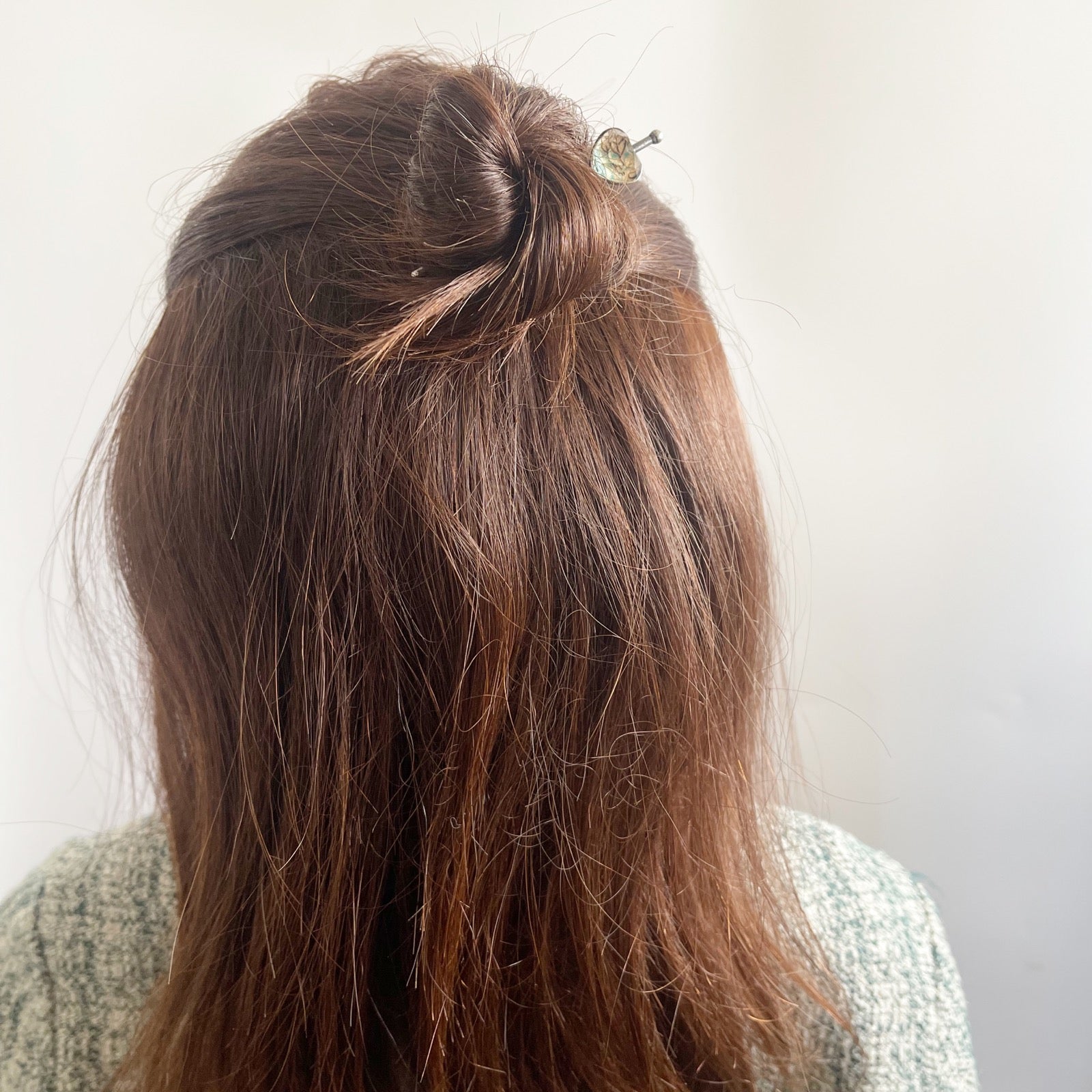 Short Hair Stick Heart Light Blue Illustration TAMARUSAN