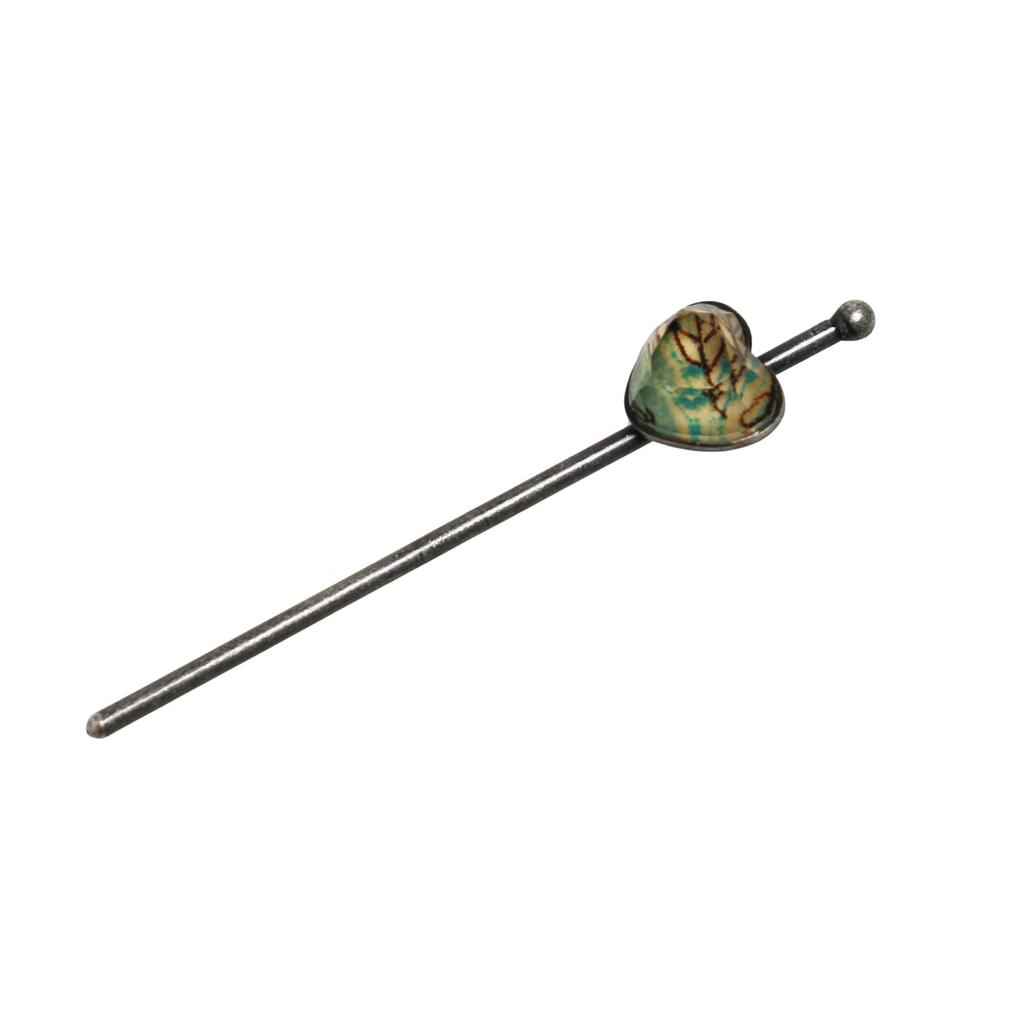 Short Hair Stick Heart Light Blue Illustration TAMARUSAN