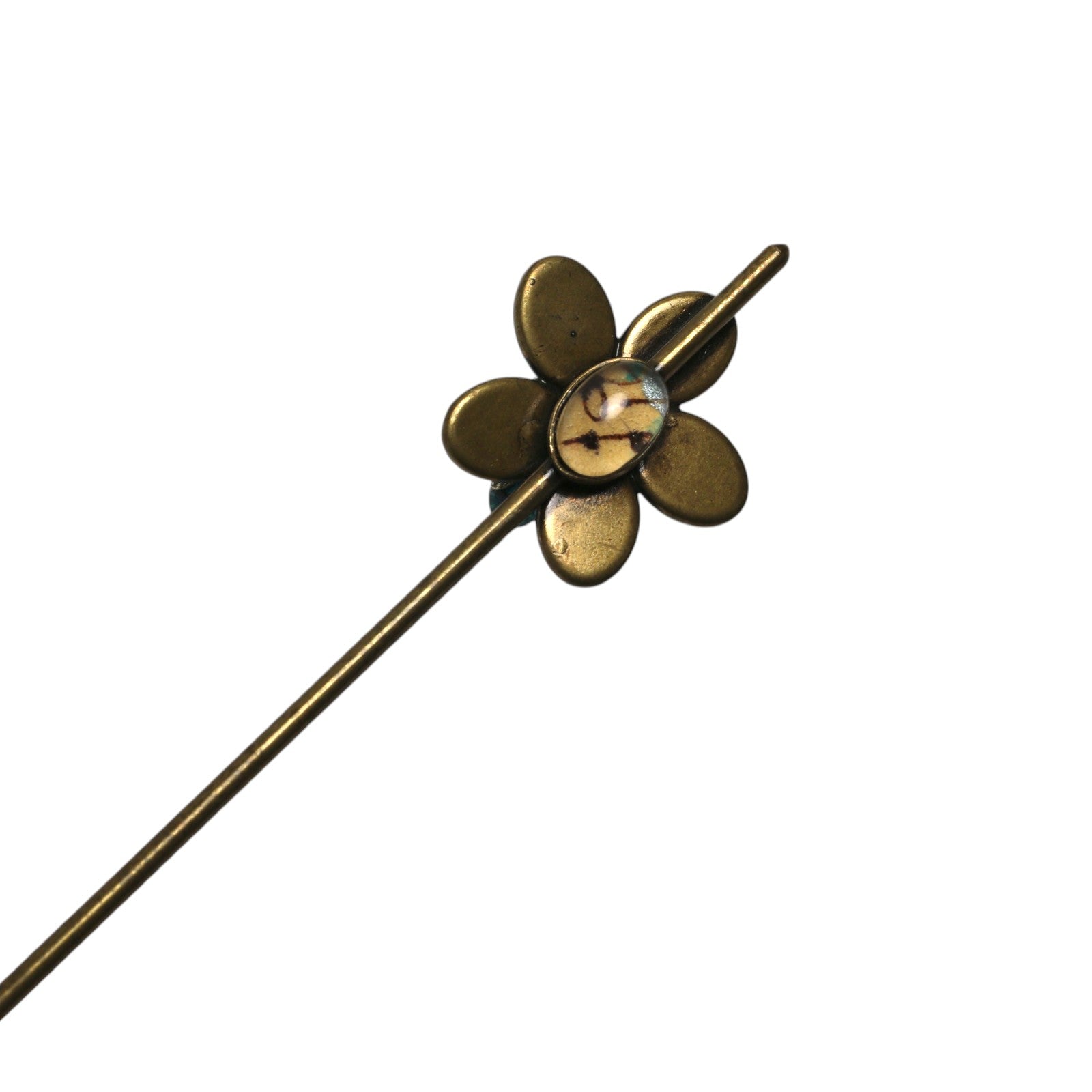 Double Prong Kanzashi Quatrefoil Light Blue TAMARUSAN