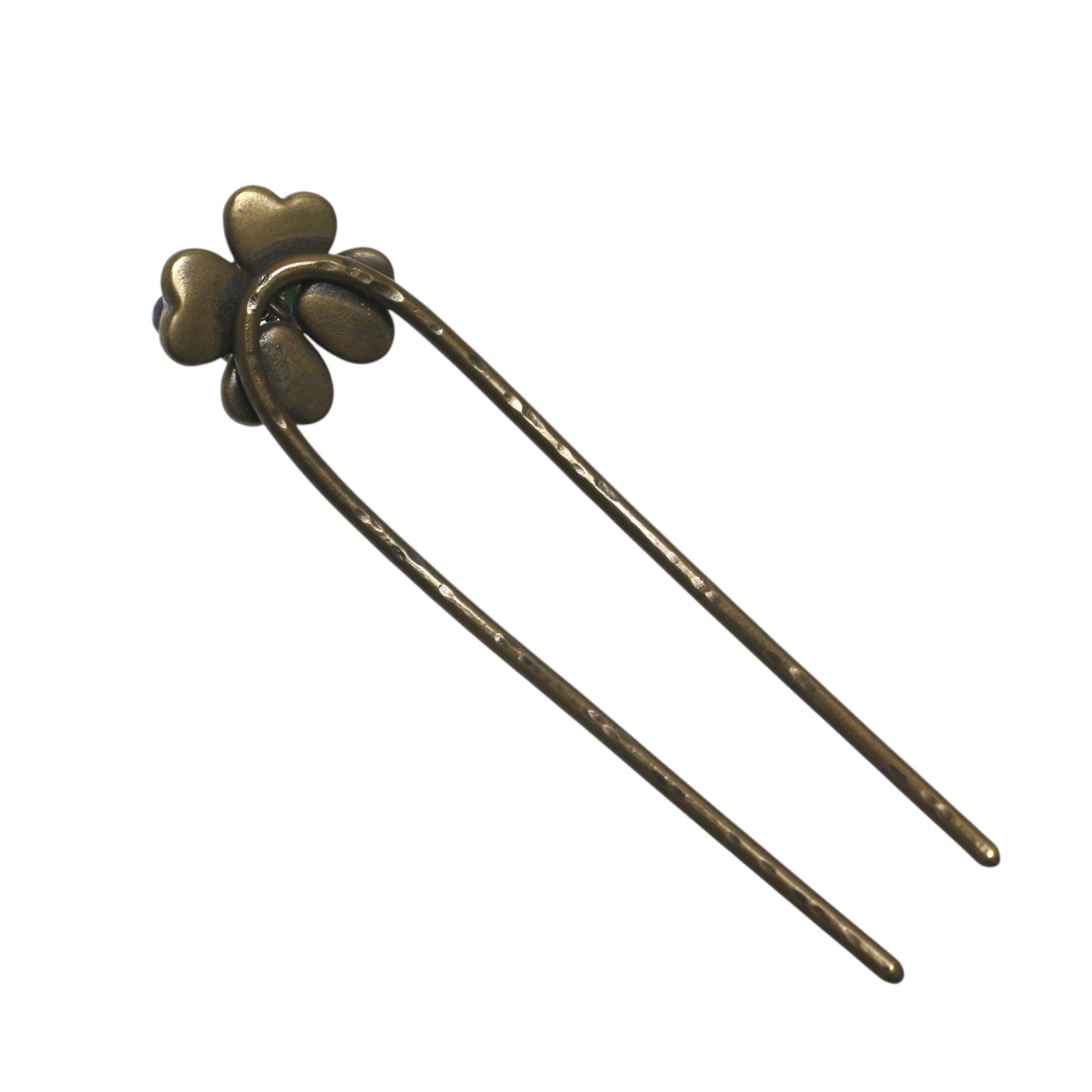 Double Prong Kanzashi Quatrefoil Light Blue TAMARUSAN