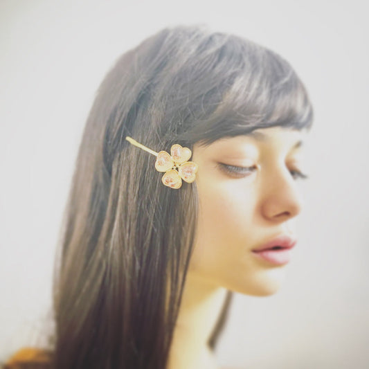 Hairpin Pink Flower Party Gold TAMARUSAN