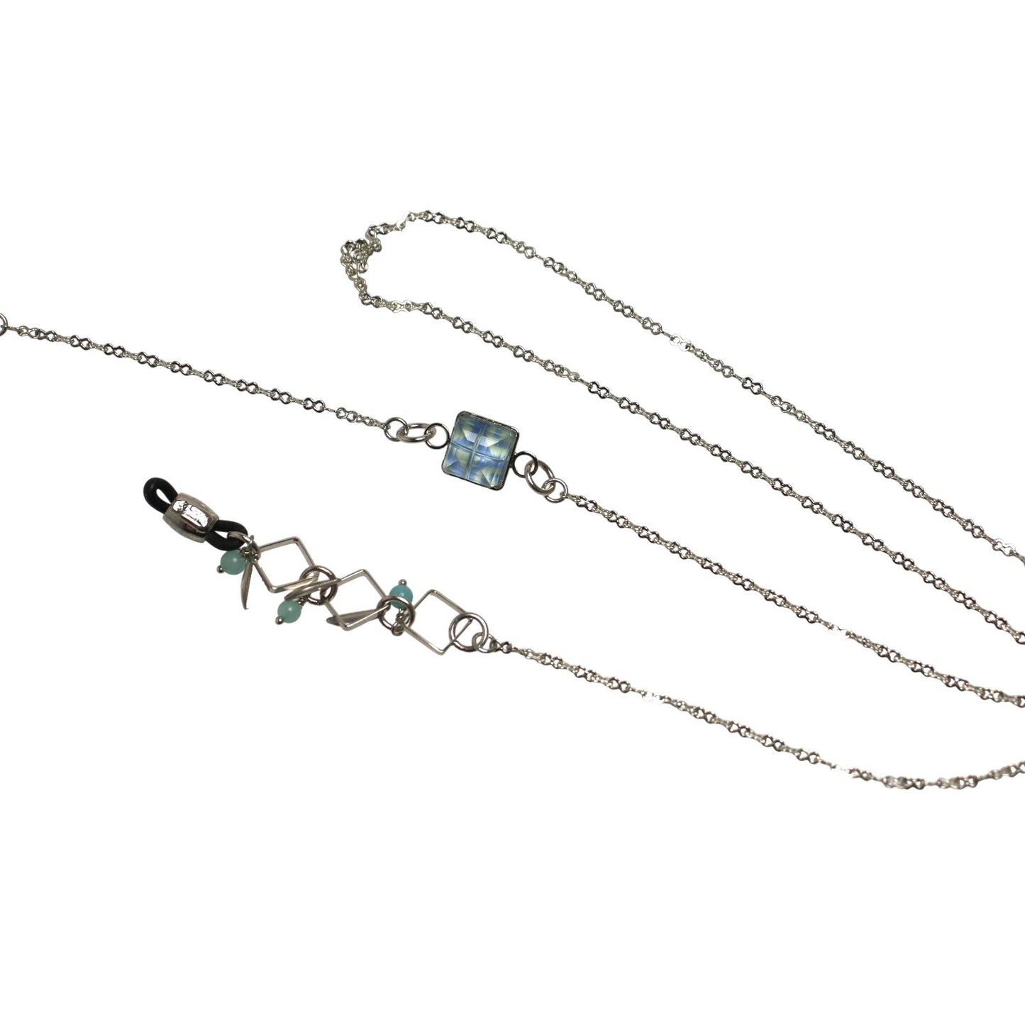Glasses Chain Kanoko Light Blue Rhodium TAMARUSAN