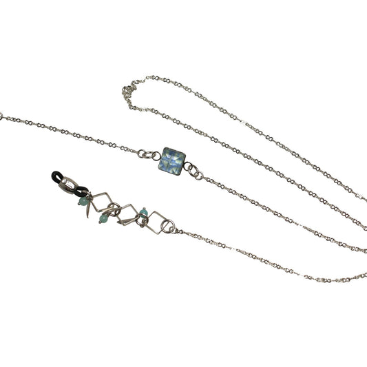 Glasses Chain Kanoko Light Blue Rhodium TAMARUSAN