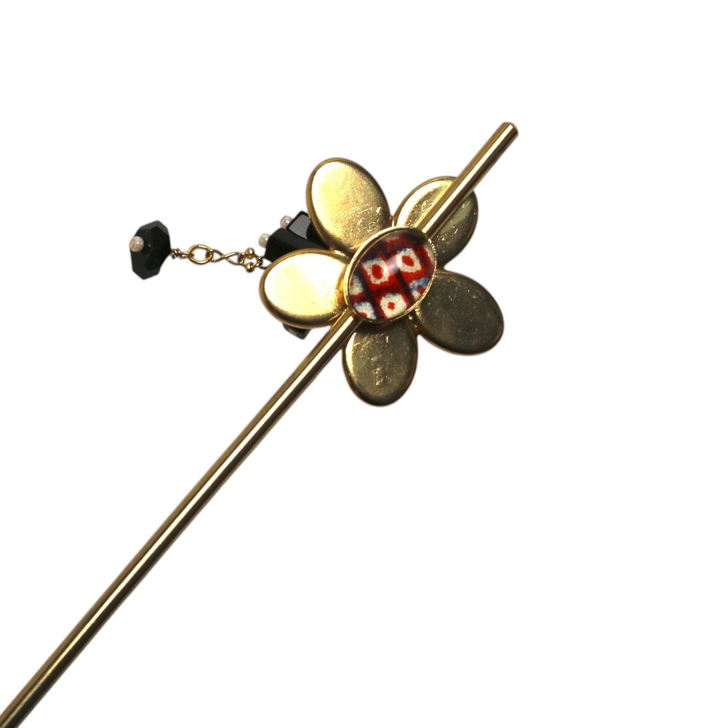 Kanzashi Japanese Pattern Kanoko Orange Gold TAMARUSAN
