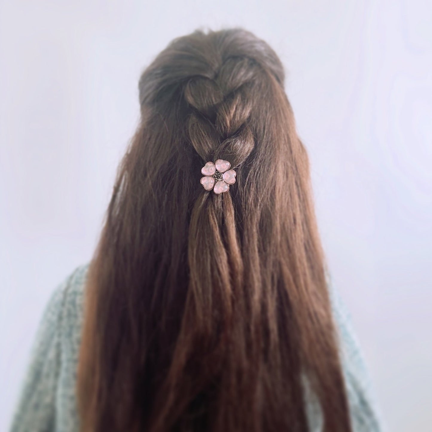 Ponytail Holder Pink Flower Japanese Pattern TAMARUSAN