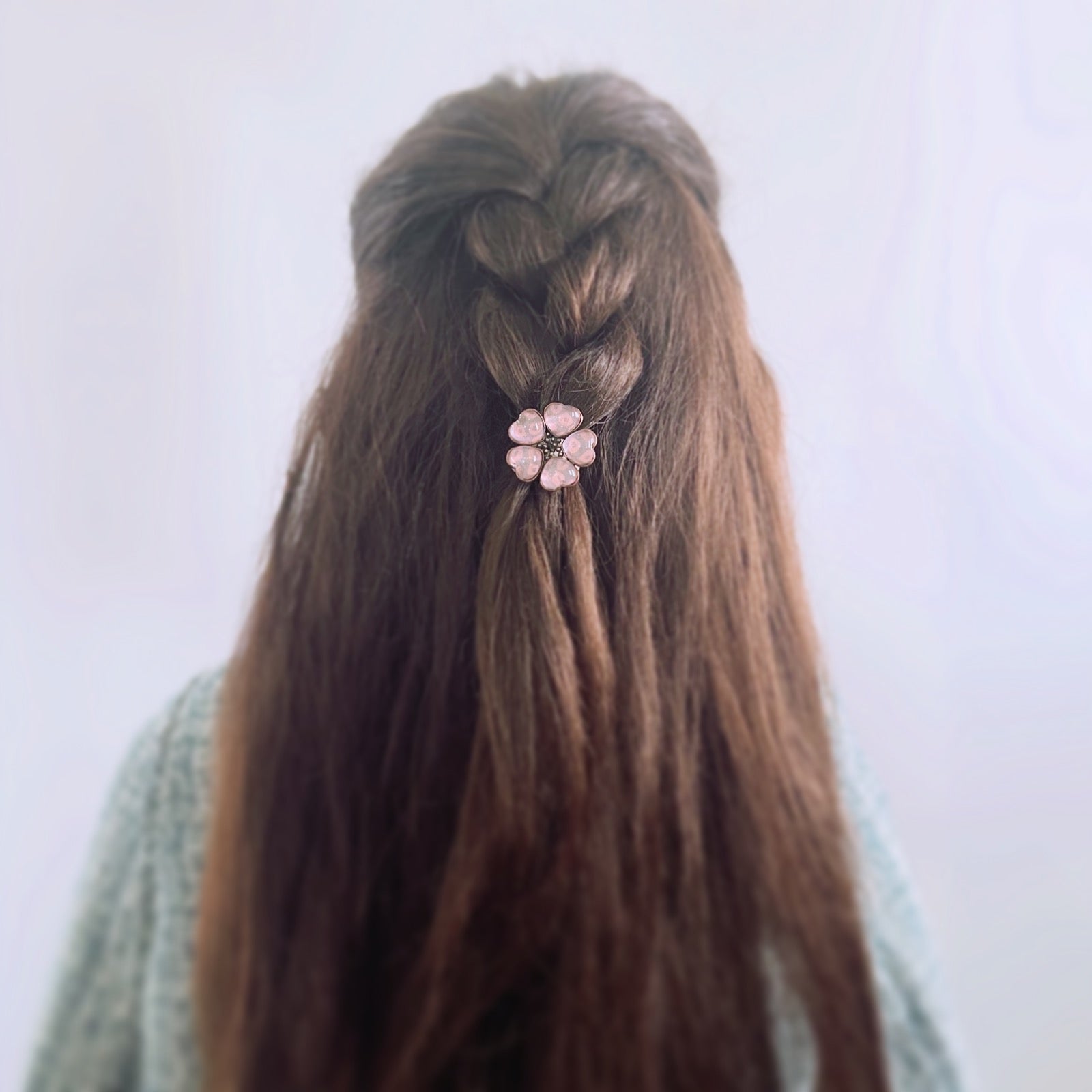 Ponytail Holder Pink Flower Japanese Pattern TAMARUSAN