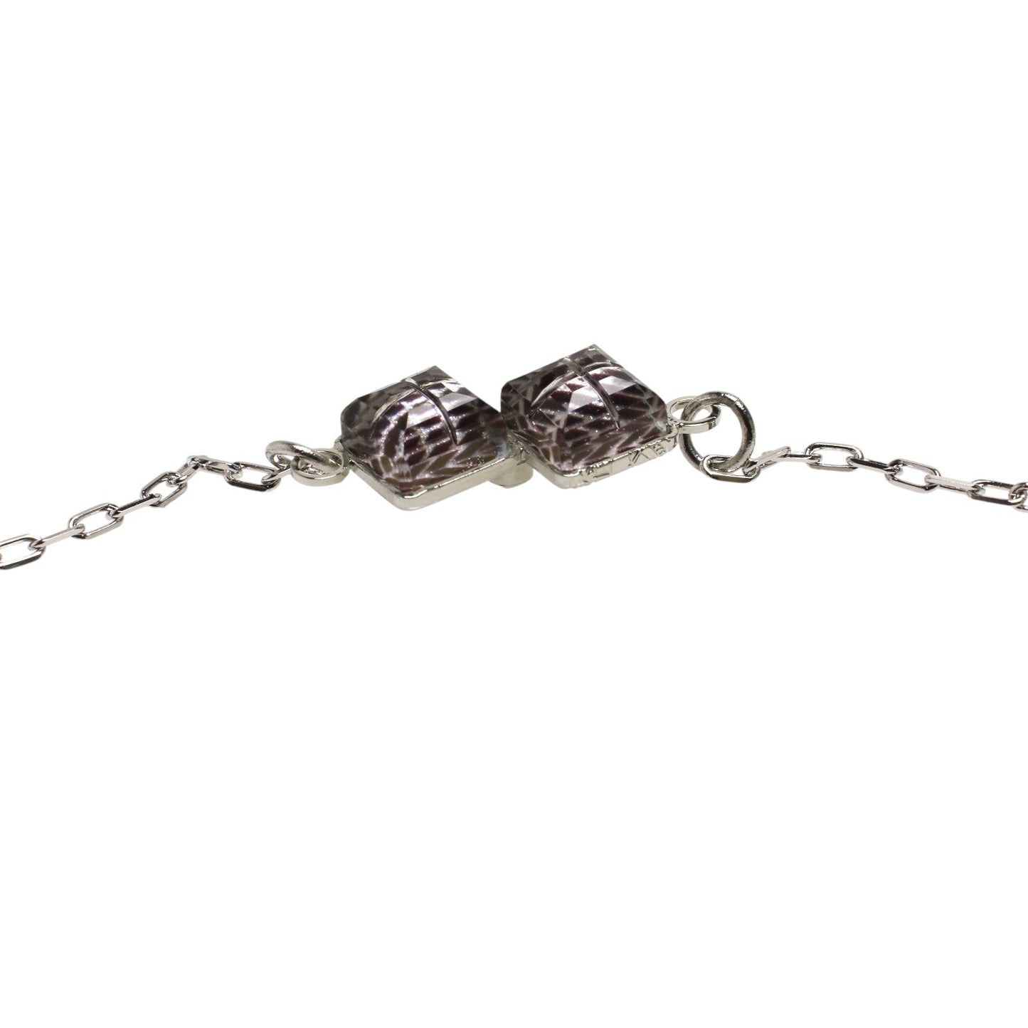 Glasses Chain Navy Herringbone Silver Glitter TAMARUSAN