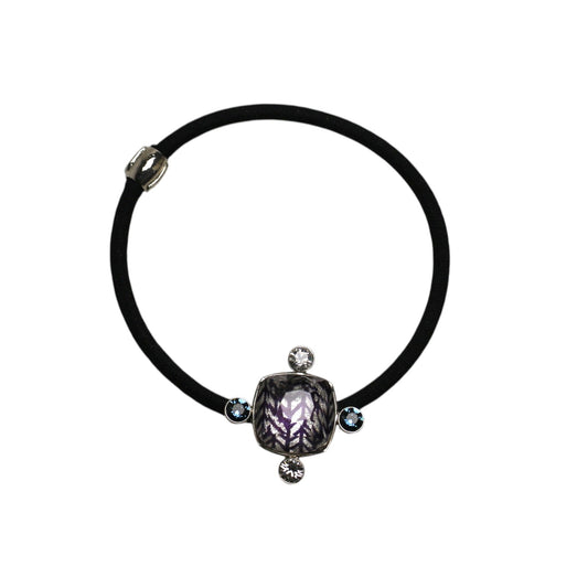 Hair Tie Small Herringbone Silver Glitter TAMARUSAN