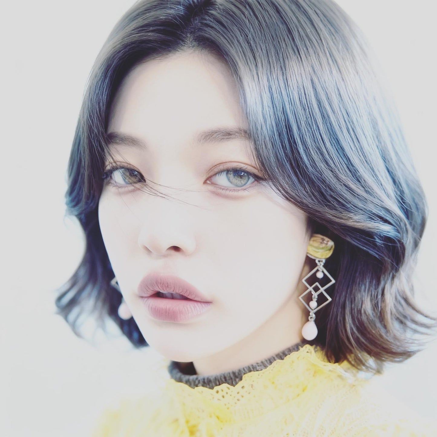 Earrings Pink Lemon Illustration Shell TAMARUSAN