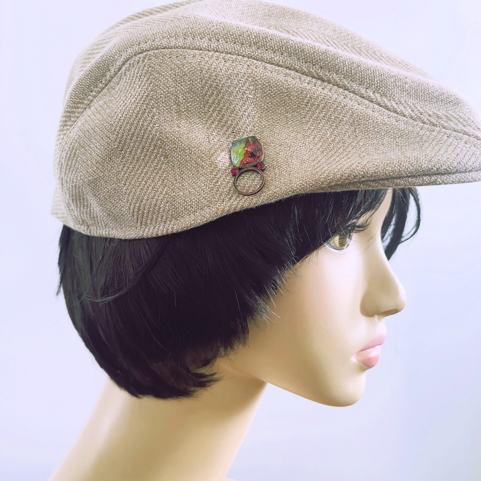 Eyeglass Holder Brooch Lemon Red TAMARUSAN