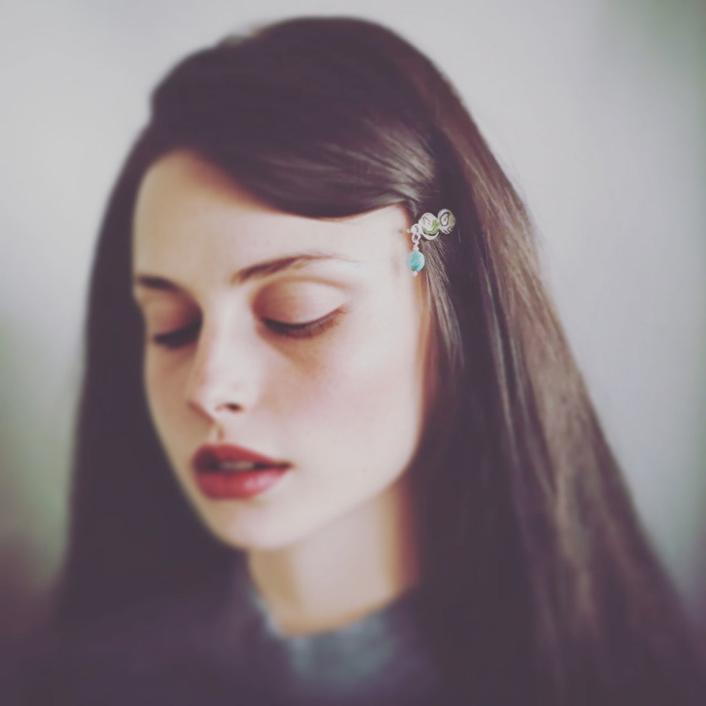 Hairpin Unique Lemon Turquoise Removable Multicolor TAMARUSAN