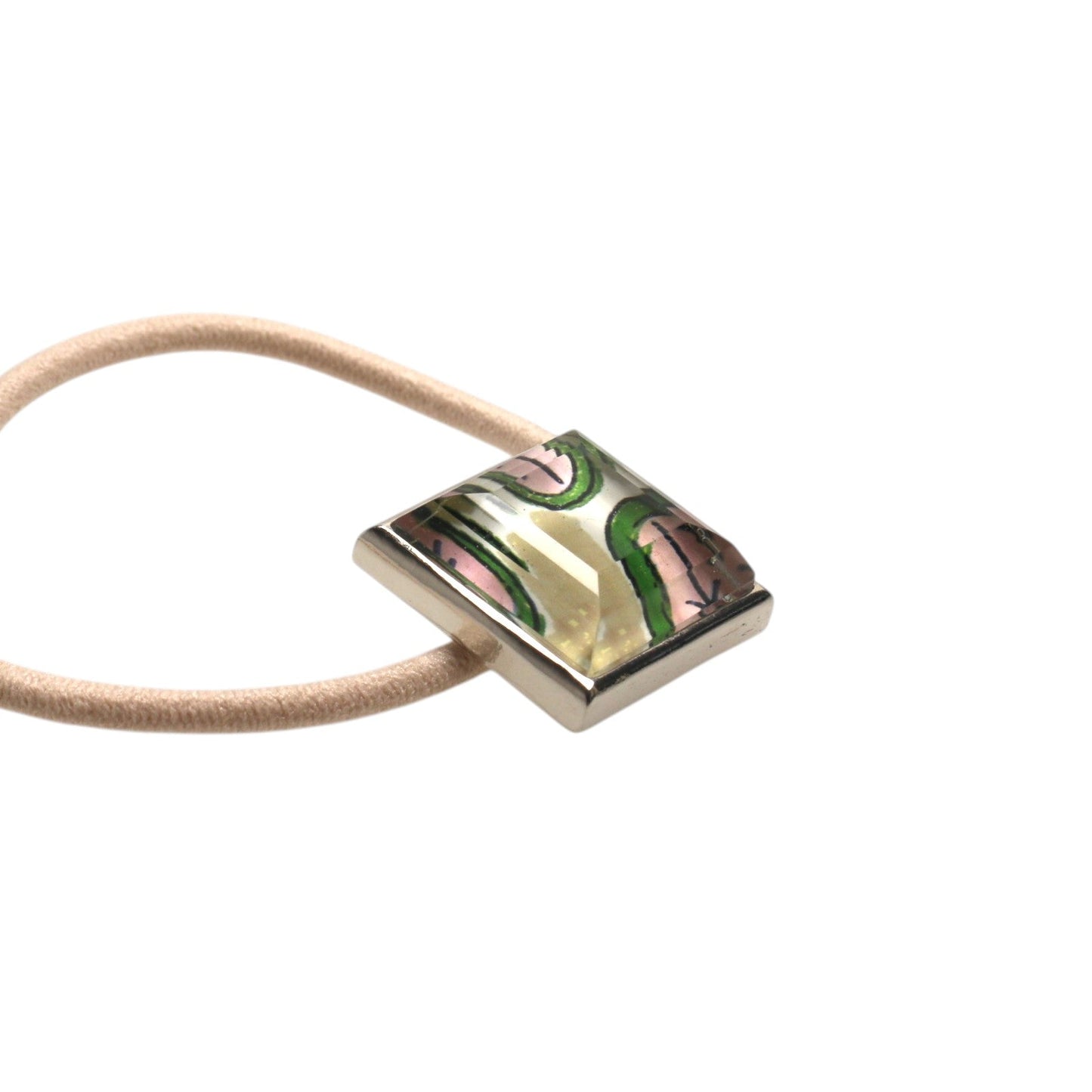 Simple Hair Elastic Lemon Pink Square TAMARUSAN