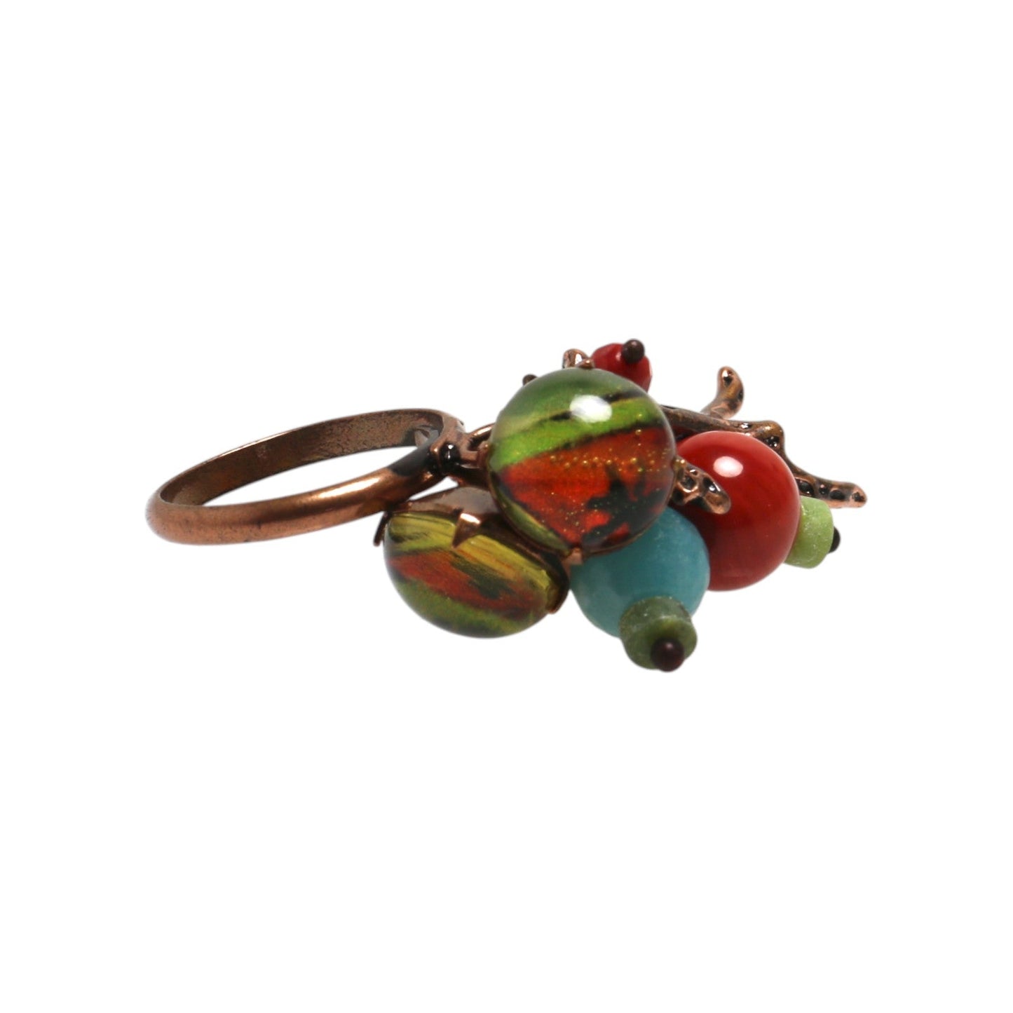 Ring Red Blue Lemon Free Size TAMARUSAN