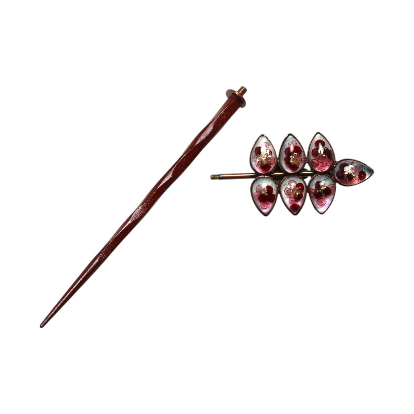 Pink Wooden Changeable Kanzashi Hairpin TAMARUSAN