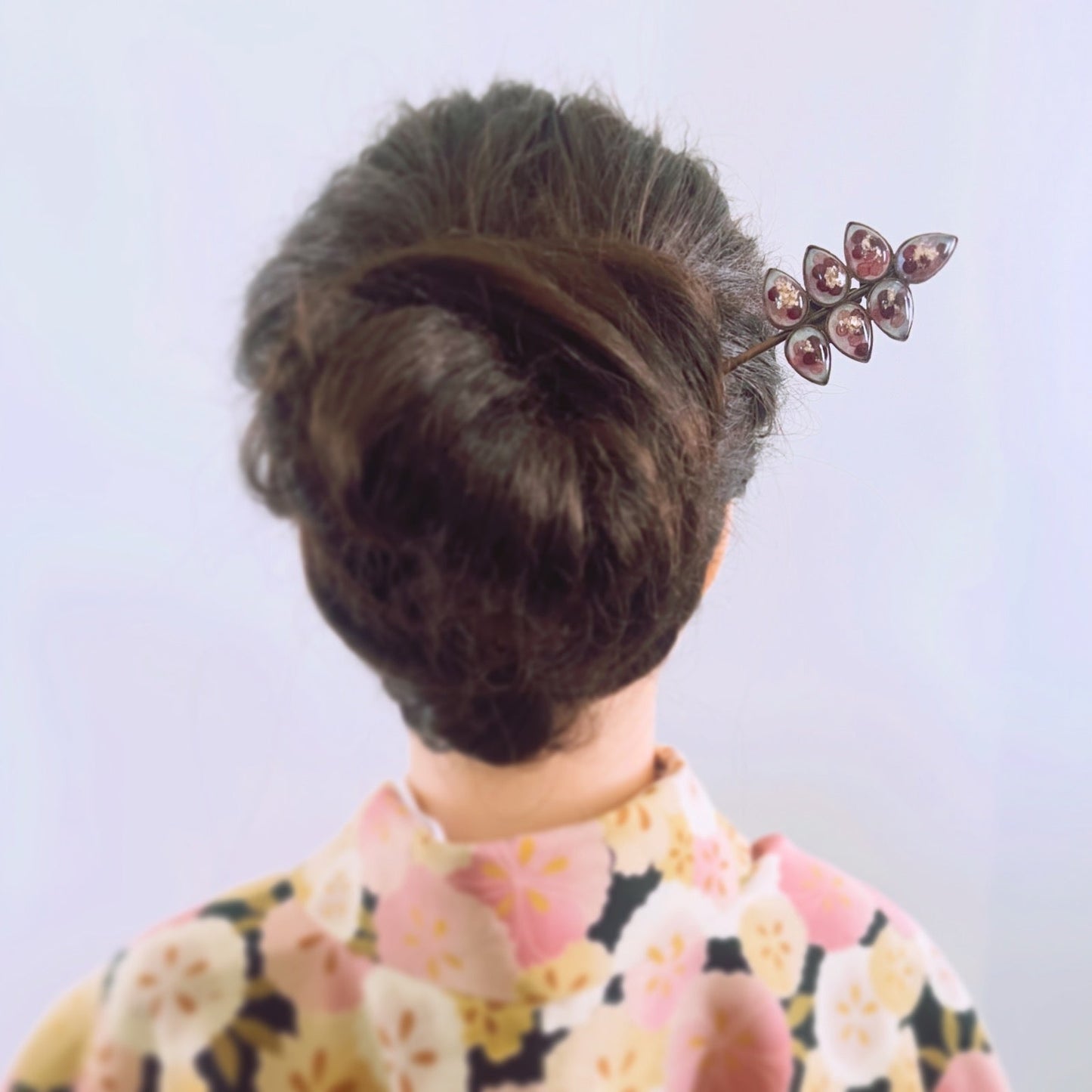 Pink Wooden Changeable Kanzashi Hairpin TAMARUSAN