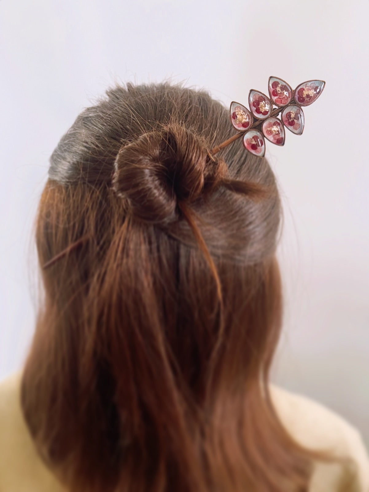 Pink Wooden Changeable Kanzashi Hairpin TAMARUSAN